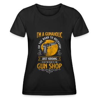 Waffe Munition Jagd Waffenbesitzer - Frauen Funktions-T-Shirt - Schwarz - Vorne - AI Model Female 172 light (172cm)