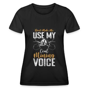 Miner's - Women's Functional T-Shirt - black - Front - AI Model Female 172 light (172cm)