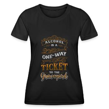 Bier Aufhören Trinken Gesundheit - Frauen Funktions-T-Shirt - Schwarz - Vorne - AI Model Female 172 light (172cm)