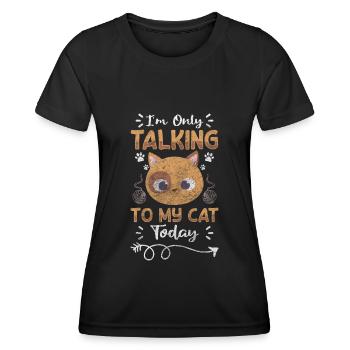 Cat House Tiger Hunter Cuddle - Women's Functional T-Shirt - black - Front - AI Model Female 172 light (172cm)