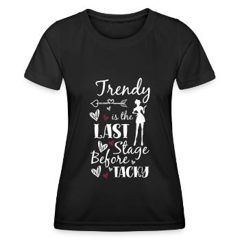 Modeliebhaber Einkaufen - Frauen Funktions-T-Shirt - Schwarz - Vorne - AI Model Female 172 light (172cm)
