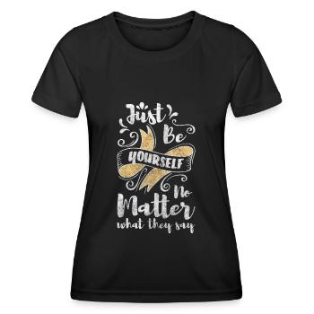 Einzigartig Besonders - Frauen Funktions-T-Shirt - Schwarz - Vorne - AI Model Female 172 light (172cm)