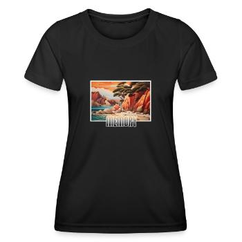 Vacances à Memory Beach - T-shirt sport Femme - noir - Devant - AI Model Female 172 light (172cm)
