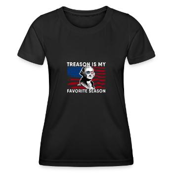 Treason Is My Favorite Season George Washington US - Women's Functional T-Shirt - black - Front - AI Model Female 172 light (172cm)