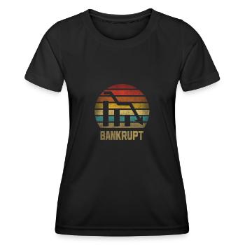 Banquier en faillite Finance Money Graph Retro Vintage - T-shirt sport Femme - noir - Devant - AI Model Female 172 light (172cm)
