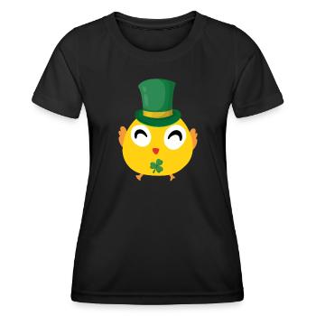 Fête de la Saint-Patrick des poussins irlandais - T-shirt sport Femme - noir - Devant - AI Model Female 172 light (172cm)