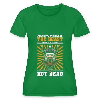 Wikinger Runen Donner Germanen - Frauen Funktions-T-Shirt - Kelly Green - Vorne - AI Model Female 172 dark (172cm)
