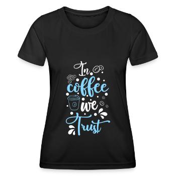 Espresso Caféine Café Lovers Bar - T-shirt sport Femme - noir - Devant - AI Model Female 172 light (172cm)