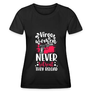 Horoscope Terre Superstition - T-shirt sport Femme - noir - Devant - AI Model Female 172 light (172cm)