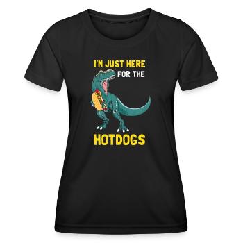 I'm Just here For The Hotdogs - Women's Functional T-Shirt - black - Front - AI Model Female 172 light (172cm)