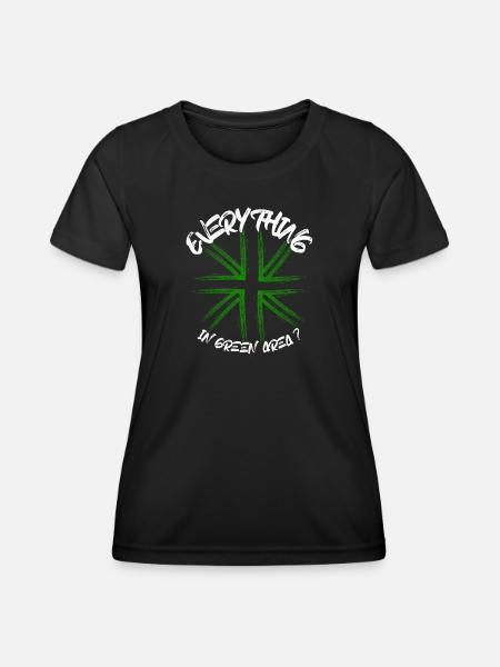 Everything in green area - Women's Functional T-Shirt - black