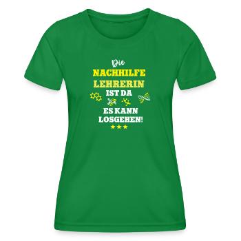 Nachhilfe Lehrerin Chemie Nachhilfelehrerin Schule - Frauen Funktions-T-Shirt - Kelly Green - Vorne - AI Model Female 172 dark (172cm)