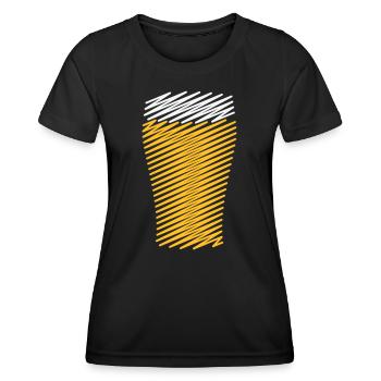 Conception XShatch - T-shirt sport Femme - noir - Devant - AI Model Female 172 light (172cm)