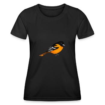 Oriole bird biologist ornithologist animal - Women's Functional T-Shirt - black - Front - AI Model Female 172 light (172cm)