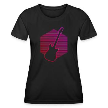 Guitariste Guitariste Guitariste Guitar Men - T-shirt sport Femme - noir - Devant - AI Model Female 172 light (172cm)
