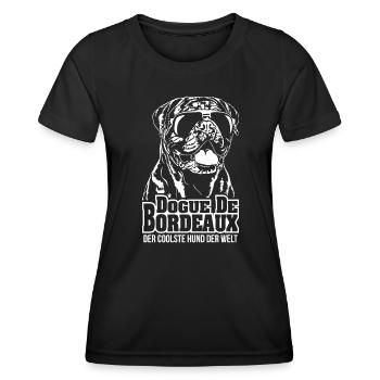DOGUE DE BORDEAUX coolster Hund Hundespruch - Frauen Funktions-T-Shirt - Schwarz - Vorne - AI Model Female 172 light (172cm)