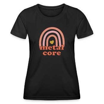 Lustiger Metalcore Sarkastischer Metal Metalhead - Frauen Funktions-T-Shirt - Schwarz - Vorne - AI Model Female 172 light (172cm)