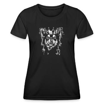 CHIHUAHUA Crown Dog Dogs Wilsigns - Women's Functional T-Shirt - black - Front - AI Model Female 172 light (172cm)