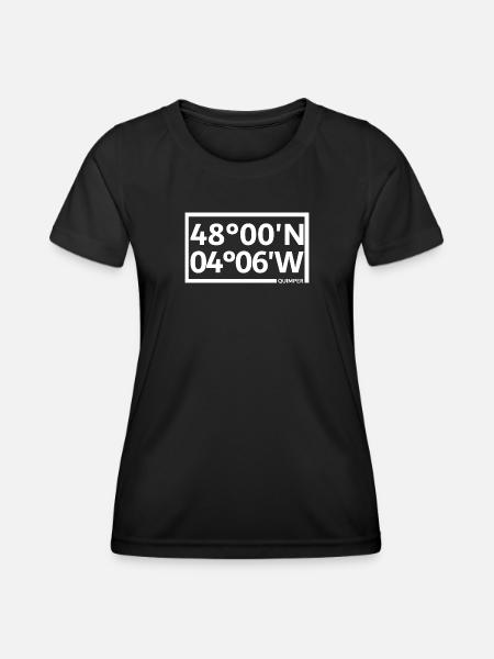 Coordonnées de Quimper - T-shirt sport Femme - noir