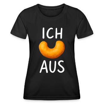 Lustiger Spruch Humor Ich Flip Aus Geschenkidee - Frauen Funktions-T-Shirt - Schwarz - Vorne - AI Model Female 172 light (172cm)
