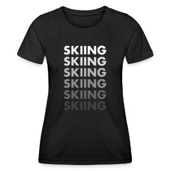 Sport Skiing - Frauen Funktions-T-Shirt - Schwarz - Vorne - AI Model Female 172 light (172cm)