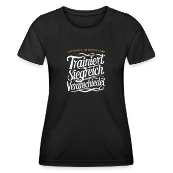 Ruhestand Trainer Danke Coach Abschied Geschenk - Frauen Funktions-T-Shirt - Schwarz - Vorne - AI Model Female 172 light (172cm)
