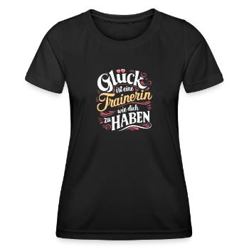 Danke Trainerin Glück Coach Dankeschön Fitness - Frauen Funktions-T-Shirt - Schwarz - Vorne - AI Model Female 172 light (172cm)