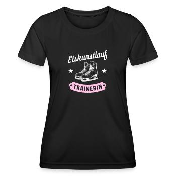 Eiskunstlauf-Trainerin Eisprinzessin Fanartikel - Frauen Funktions-T-Shirt - Schwarz - Vorne - AI Model Female 172 light (172cm)