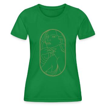 Beauty Artdeco Digital Art Prints - Objets de collection - T-shirt sport Femme - vert - Devant - AI Model Female 172 dark (172cm)