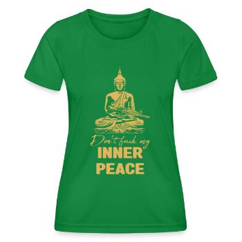 Don't fuck my inner peace - Frauen Funktions-T-Shirt - Kelly Green - Vorne - AI Model Female 172 dark (172cm)