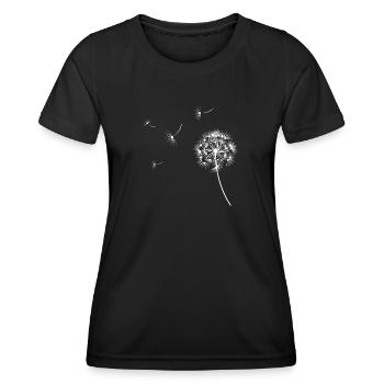 Löwenzahn - Samen fliegen weg - Frauen Funktions-T-Shirt - Schwarz - Vorne - AI Model Female 172 light (172cm)