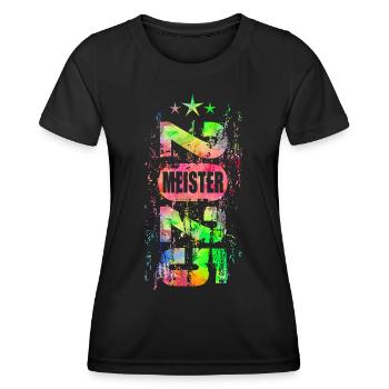 Meister 2025 bunt - Frauen Funktions-T-Shirt - Schwarz - Vorne - AI Model Female 172 light (172cm)
