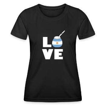 Mate Argentinien - Frauen Funktions-T-Shirt - Schwarz - Vorne - AI Model Female 172 light (172cm)