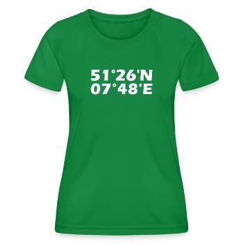 Coordonnées de Menden (Sauerland) - T-shirt sport Femme - vert - Devant - AI Model Female 172 dark (172cm)