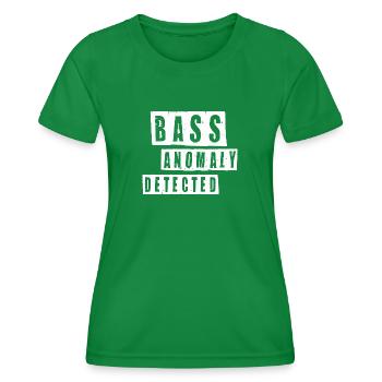Bass anomaly detected | Lustige Bass Sprüche - Frauen Funktions-T-Shirt - Kelly Green - Vorne - AI Model Female 172 dark (172cm)
