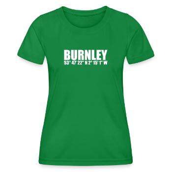 Burnley Koordinaten - Frauen Funktions-T-Shirt - Kelly Green - Vorne - AI Model Female 172 dark (172cm)
