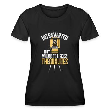 Landvermessung Kartograph Landvermesser - Frauen Funktions-T-Shirt - Schwarz - Vorne - AI Model Female 172 light (172cm)