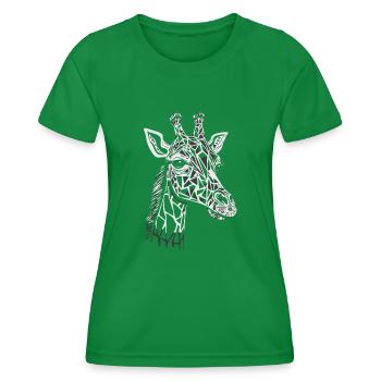 Girafe - T-shirt sport Femme - vert - Devant - AI Model Female 172 dark (172cm)