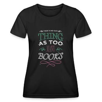 book lover feminine book children book fan - Frauen Funktions-T-Shirt - Schwarz - Vorne - AI Model Female 172 light (172cm)