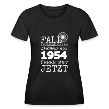 abgeschlossen 1954 - Frauen Funktions-T-Shirt - Schwarz - Vorne - AI Model Female 172 light (172cm)
