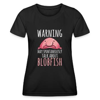 Blob fish - Women's Functional T-Shirt - black - Front - AI Model Female 172 light (172cm)