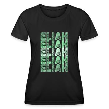 First name Eliah - Women's Functional T-Shirt - black - Front - AI Model Female 172 light (172cm)
