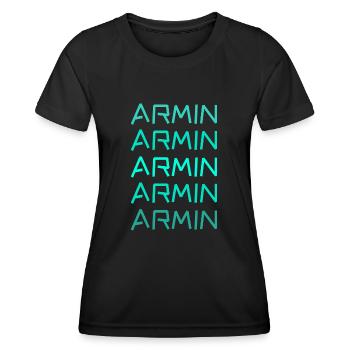 Cadeau pour Armin - T-shirt sport Femme - noir - Devant - AI Model Female 172 light (172cm)