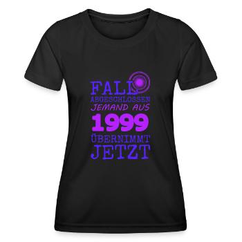 1999 - Frauen Funktions-T-Shirt - Schwarz - Vorne - AI Model Female 172 light (172cm)