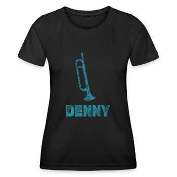 Brass Band Denny - Women's Functional T-Shirt - black - Front - AI Model Female 172 light (172cm)