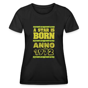 1972 - Frauen Funktions-T-Shirt - Schwarz - Vorne - AI Model Female 172 light (172cm)
