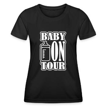 Baby on Tour - Women's Functional T-Shirt - black - Front - AI Model Female 172 light (172cm)