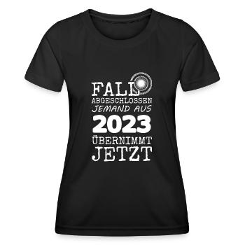 abgeschlossen 2023 - Frauen Funktions-T-Shirt - Schwarz - Vorne - AI Model Female 172 light (172cm)