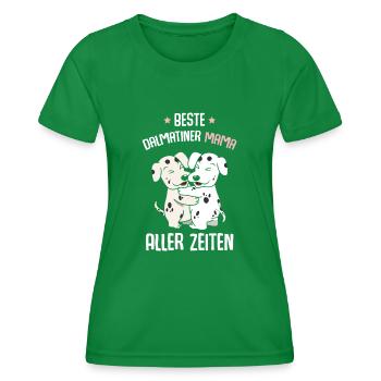 Beste Dalmatinermama - Frauen Funktions-T-Shirt - Kelly Green - Vorne - AI Model Female 172 dark (172cm)