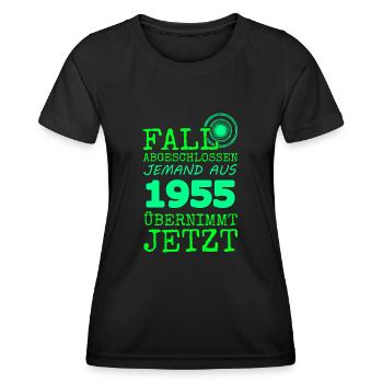 achevé en 1955 - T-shirt sport Femme - noir - Devant - AI Model Female 172 light (172cm)